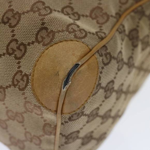 GUCCI GG Canvas Sherry Line Hand Bag Beige Red Brown 000 0846 Auth 70123 - Picture 10 of 16